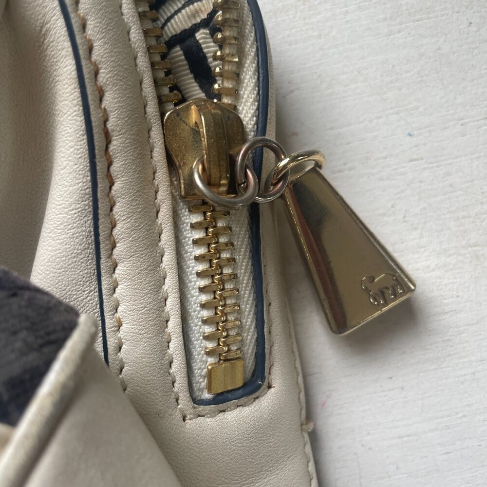 Vintage L.A.M.B. Satchel White/Navy - Picture 5 of 11